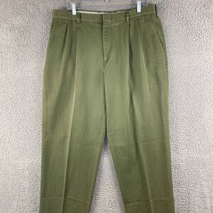 Lands End Pants Mens 36 Green‎ Golf Golfer Fish Fishing Casual Khakis Outdoor